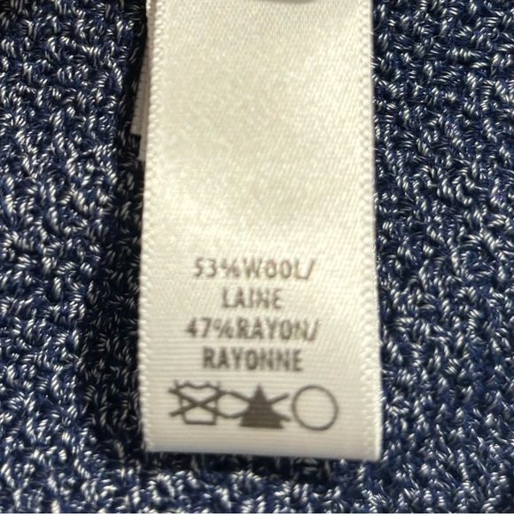 ST.JOHN Sz 12 53% Wool Textured Double Breasted Pleated Back Pockets Blazer - Picture 6 of 12